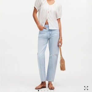 NWT Madewell 90s straight crop jean (tall)